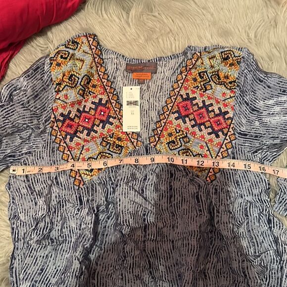 Anthropologie - Blue Bhanuni By Jyoti Linne Embroidered Tunic Casual Dre… - Picture 7 of 7